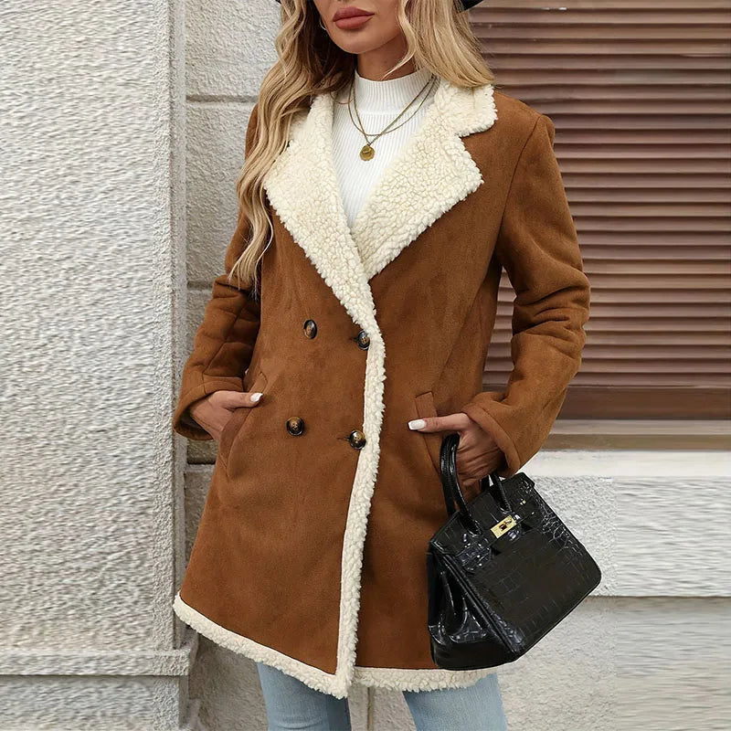 Fleece-Lined Suede Jacket