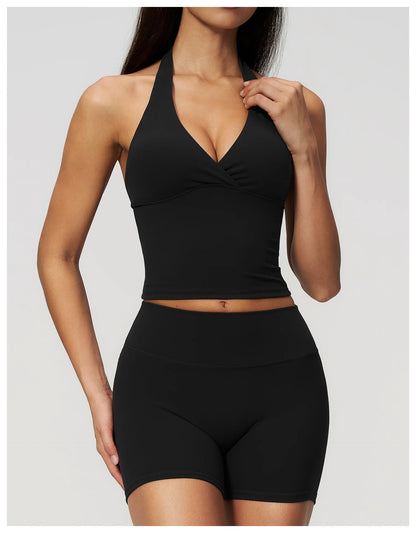 Hanging Neck Yoga Tops Sports