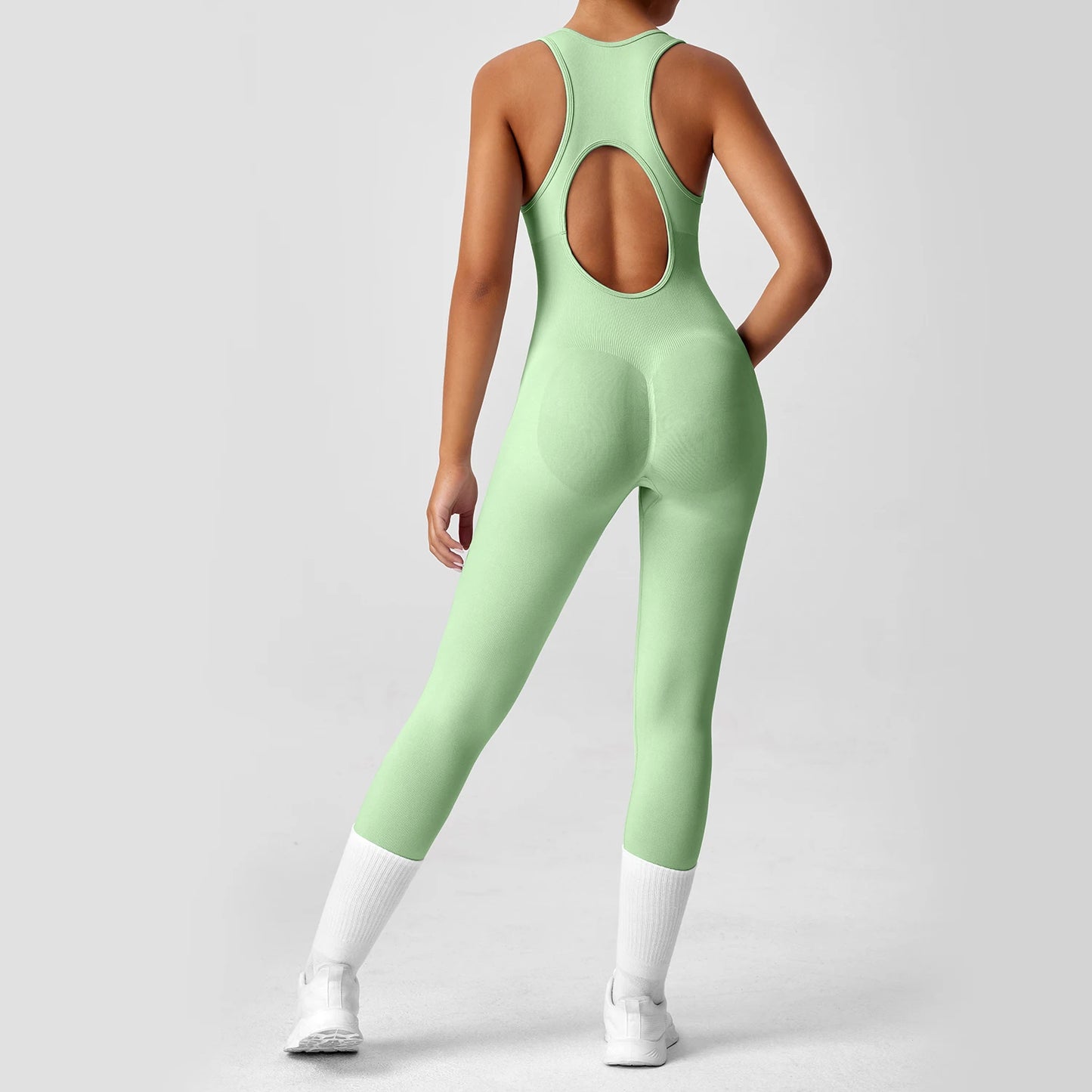 Seamless V-Back Yoga Bodysuit