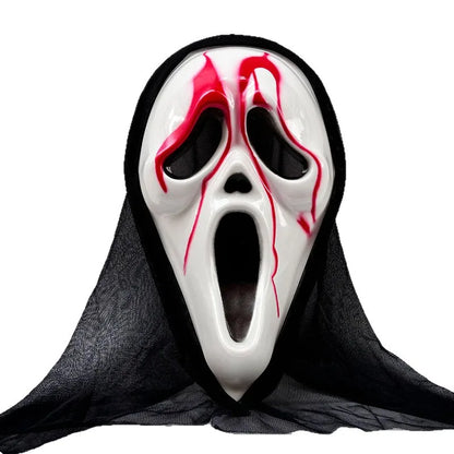 Ghost Mask with Mesh Hood