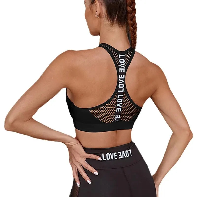 Letter Print Push-Up Bralette