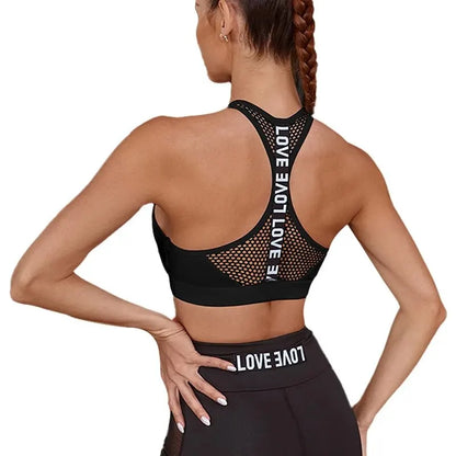 Letter Print Push-Up Bralette