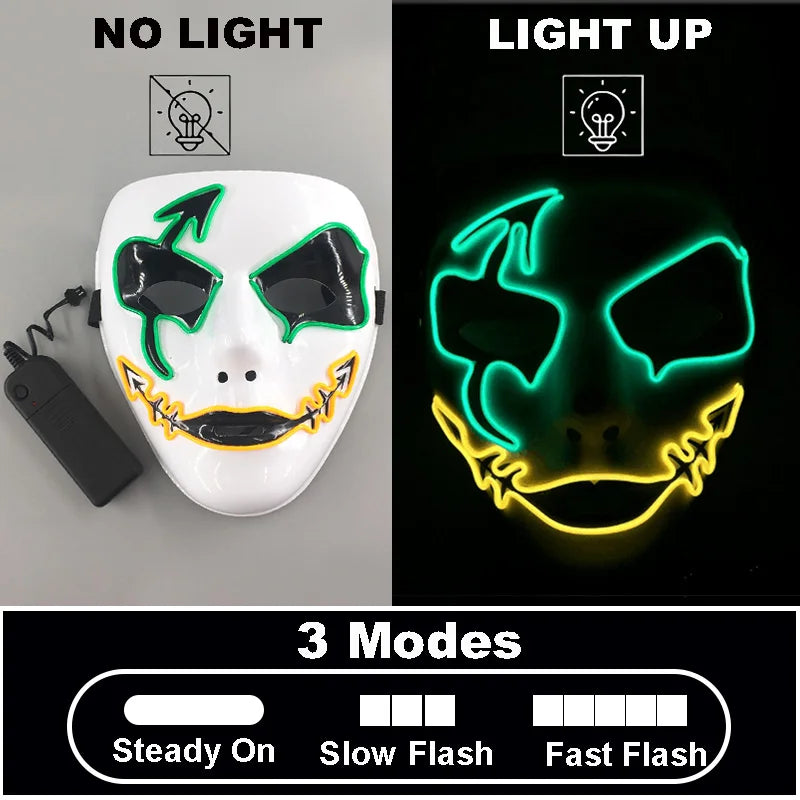 Glowing EL Wire Party Mask