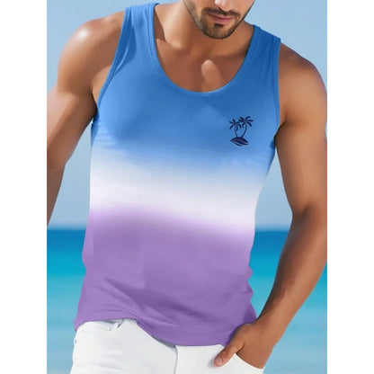 Coconut Gradient Print Tank Top