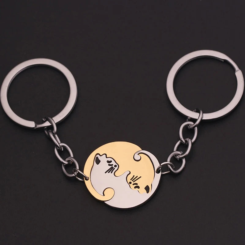 Cute Hug Cat Keychain Creative