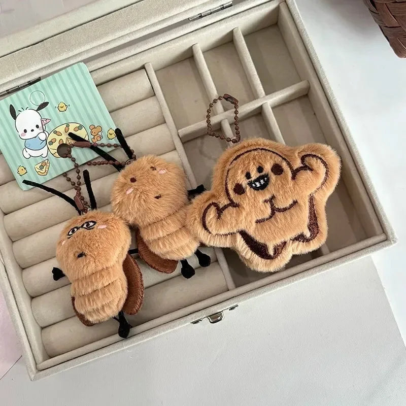 Cute Cockroach Plush Keychain Stuffed