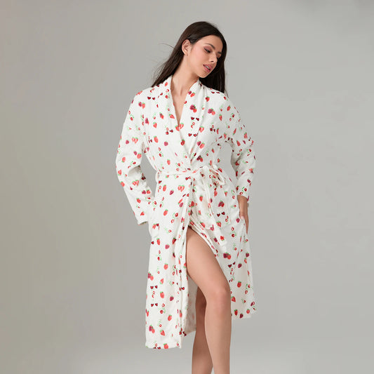 Printed Velvet Spa Robe