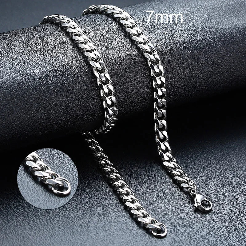 High Stainless Round Cuban Chain Daily