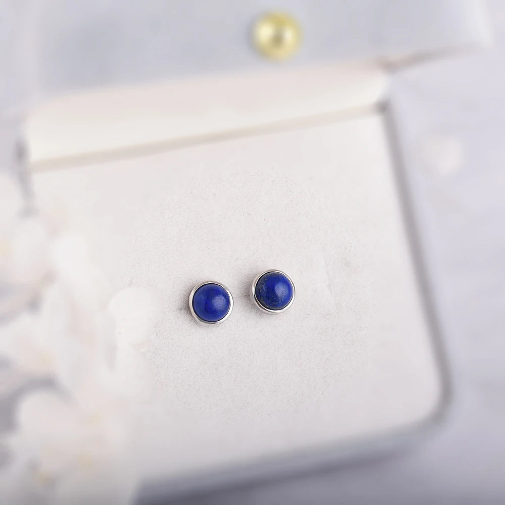 Lapis Stud Earrings