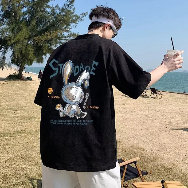 Beach Print Summer Cotton Tee
