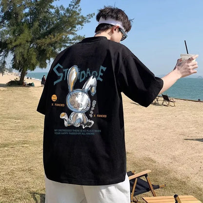 Beach Print Summer Cotton Tee