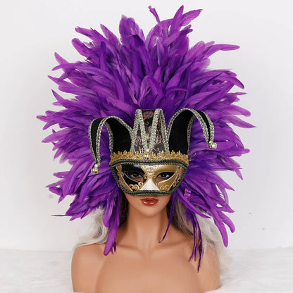 Feather Masquerade Party Mask