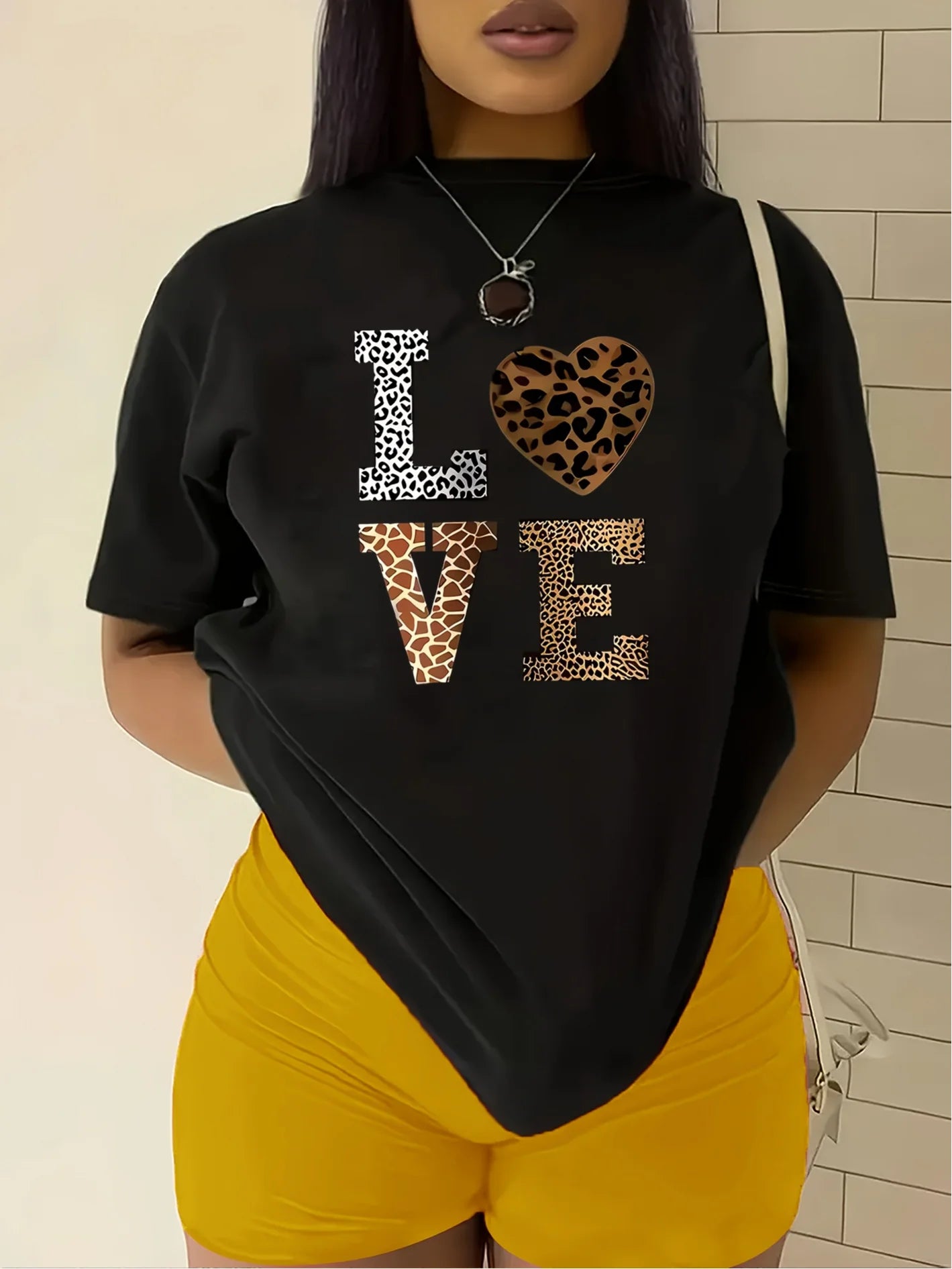 Leopard Heart Love T-Shirt