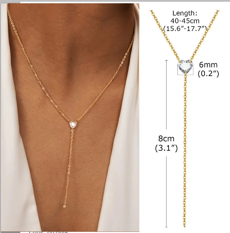 Gold Lariat Y-Shape Necklace
