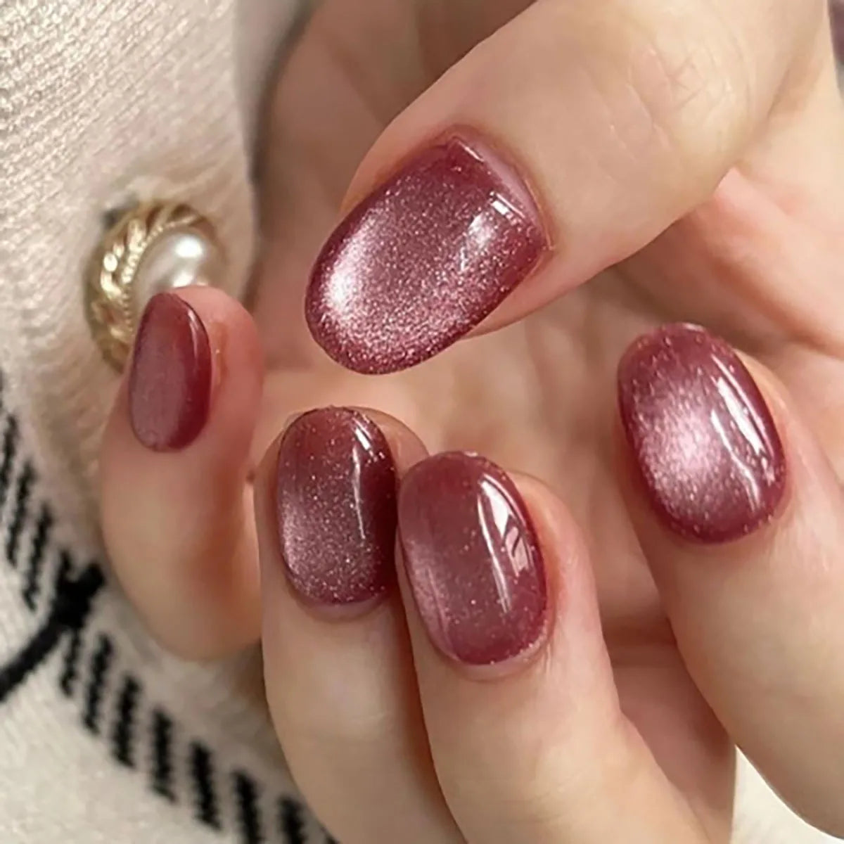 Glossy Square Press-On Nails
