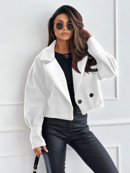 Double-Breasted Cropped Coat