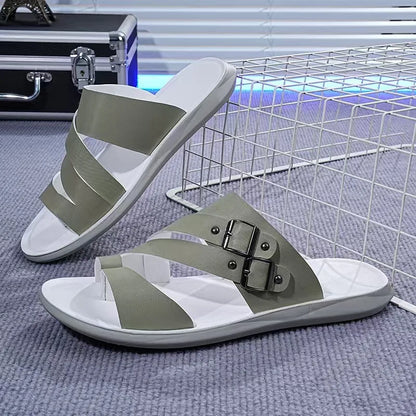 Summer Simple Leather Slippers