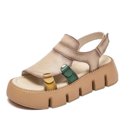 Leather Platform Sandals