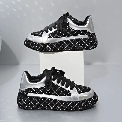 Rhinestone Platform Sneakers
