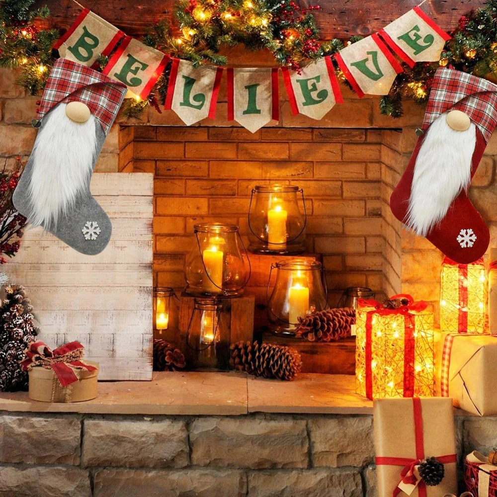 Santa Socks Gift Bag