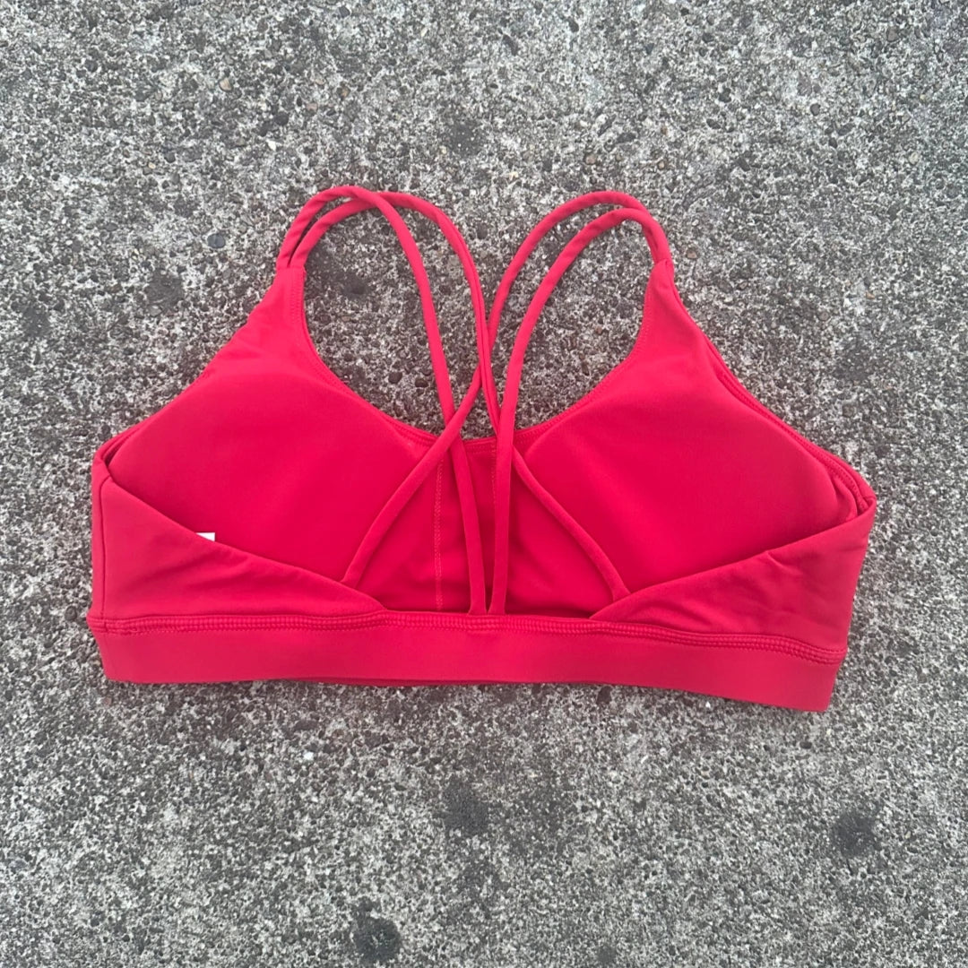 Cross-Front Padded Sports Bra
