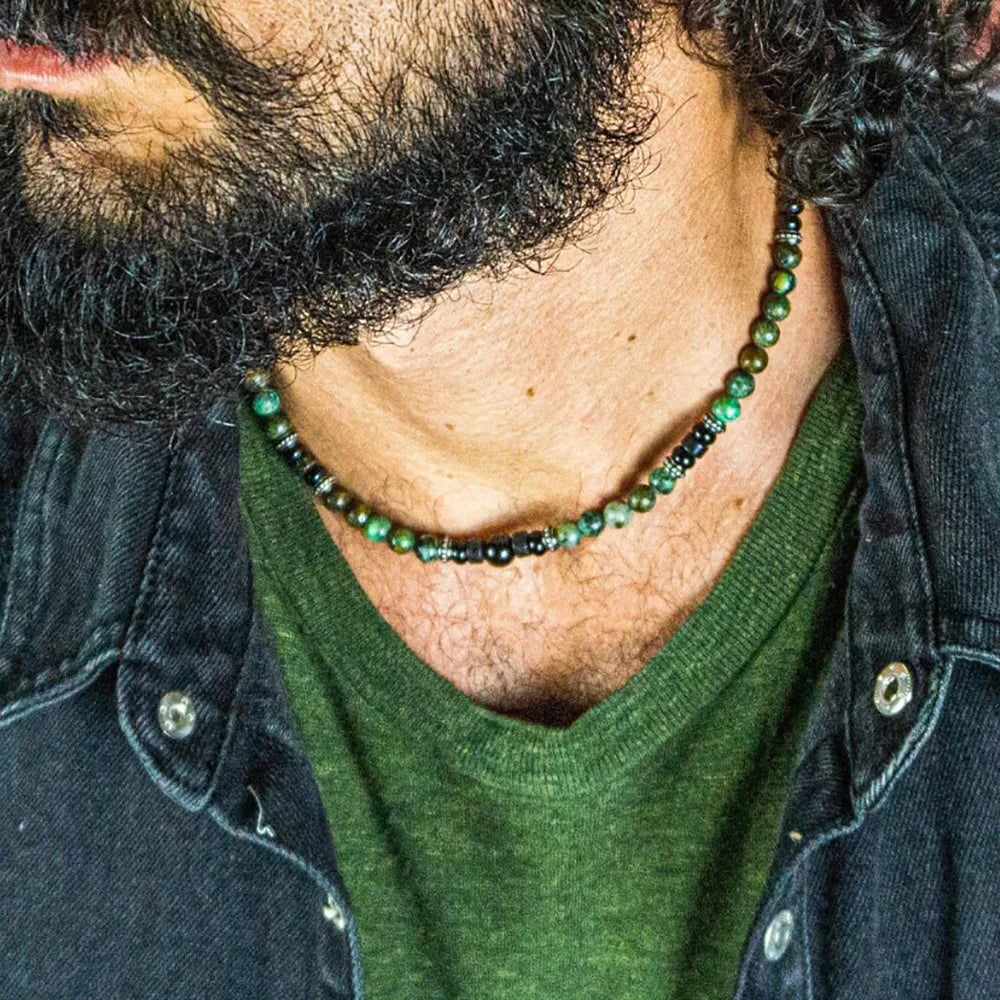 Stone Ethnic Geometric Necklace Party