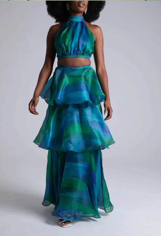 Summer Ruffle Skirt Set