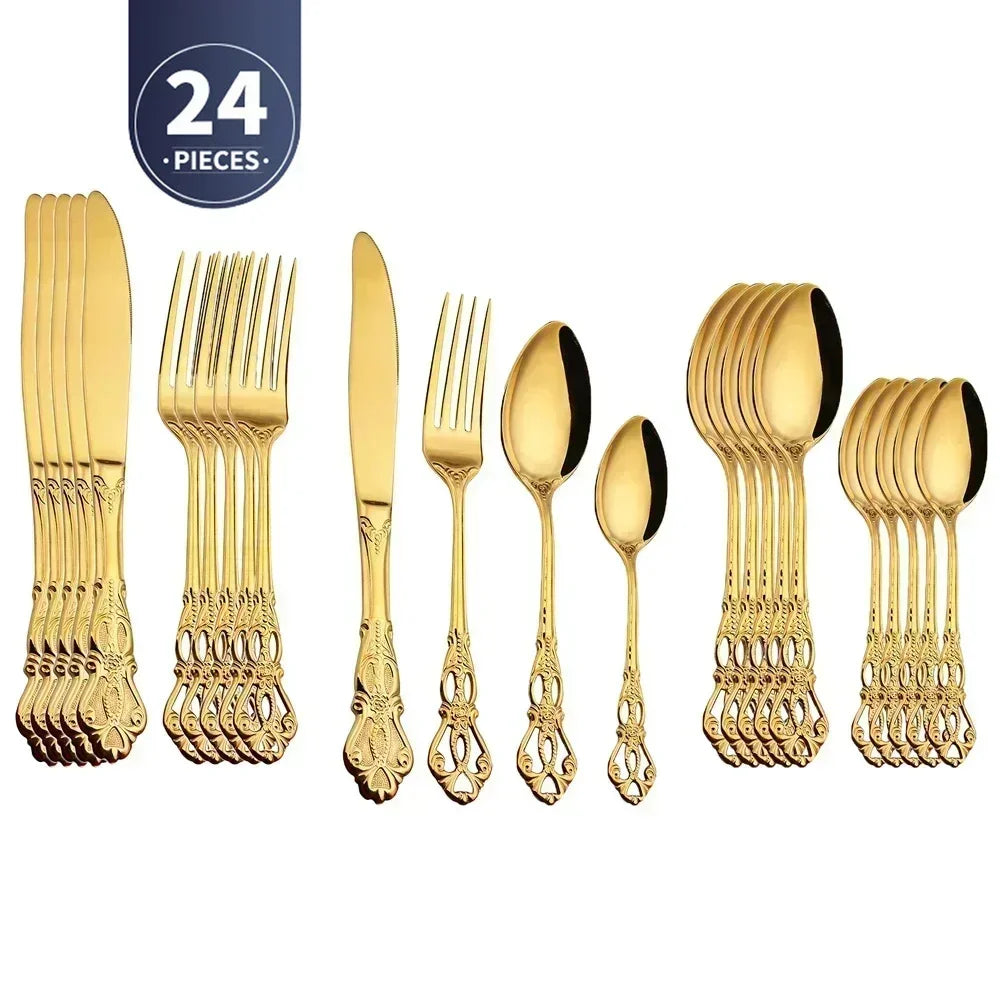 Luxury Gold Cutlery Set