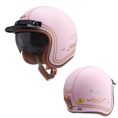 3/4 Open-Face Vintage Jet Helmet