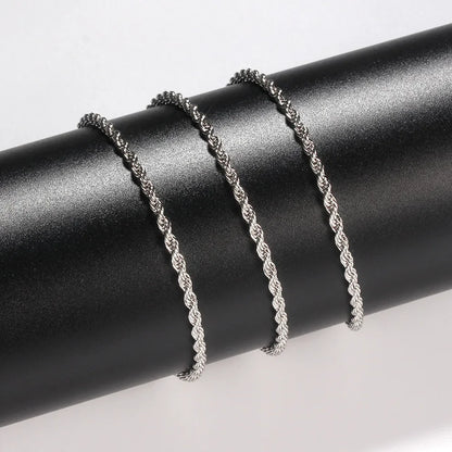 Geometric Silver Twist Chain Birthday