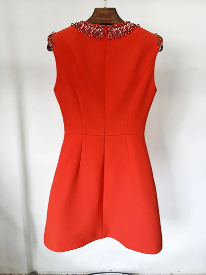 Colorful Diamond Beading Dress