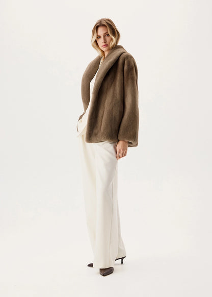 Faux Mink Short Coat