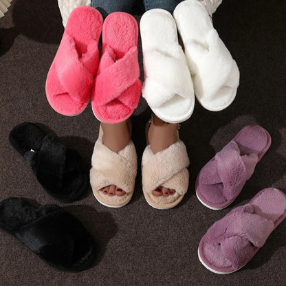 Warm Fluffy Fur Slippers