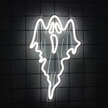 Bat and Ghost Neon Sign