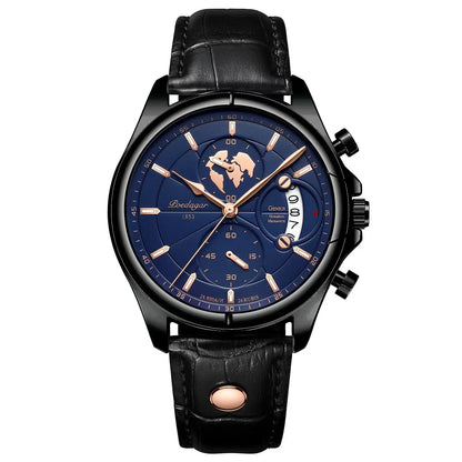 Chronograph Leather Strap Watch