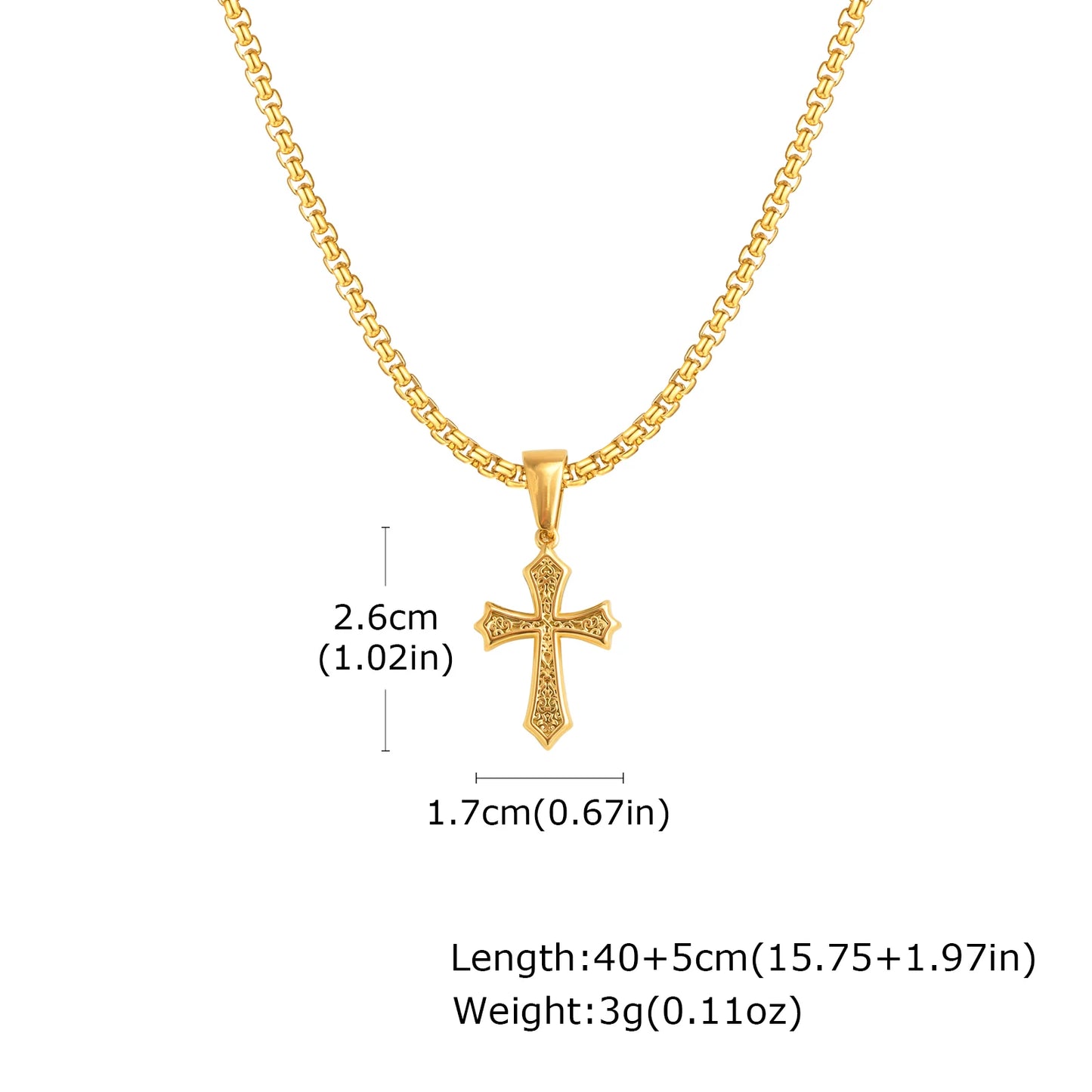 Metal Stainless Steel Cross Necklace Street Party