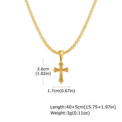 Metal Stainless Steel Cross Necklace Street Party
