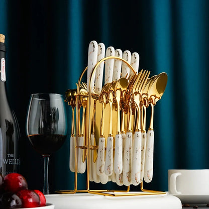 Metal Solid Tableware Set Stainless