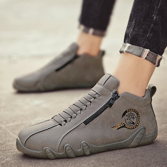 Soft-Sole High-Top Ankle Sneakers