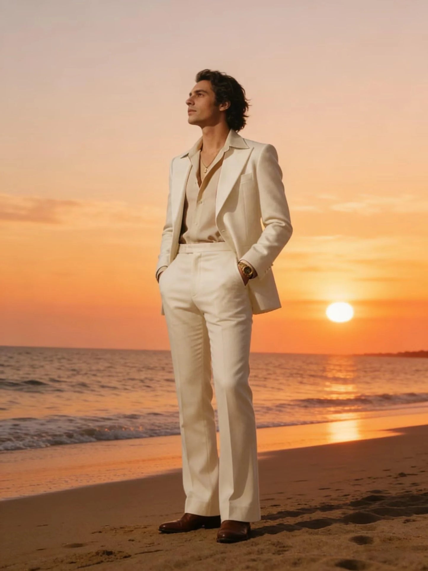 Slim Fit Peak Lapel Suit