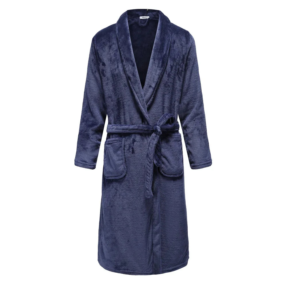 Men’s Plus Size Flannel Kimono Robe