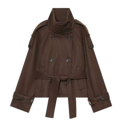 Double-Breasted Sash Coat