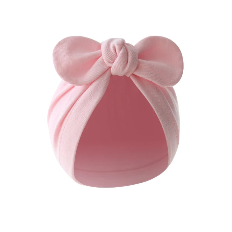 Newborn Solid Bow Beanie