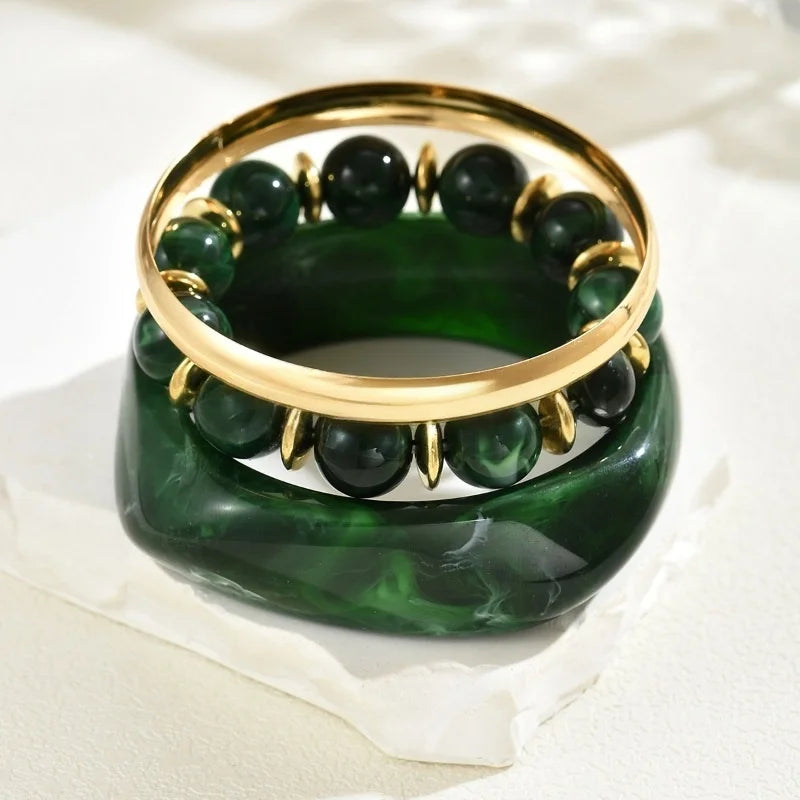 Chunky Resin Bangles Set