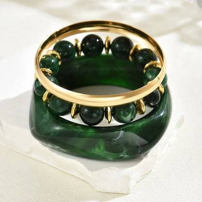Chunky Resin Bangles Set