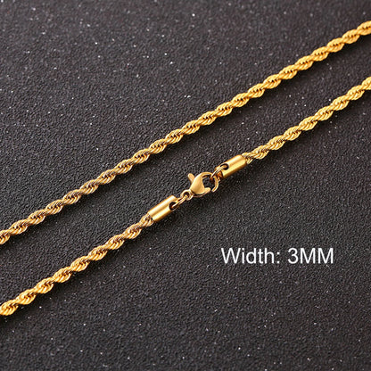 Metal Round Stainless Cuban Chain Party