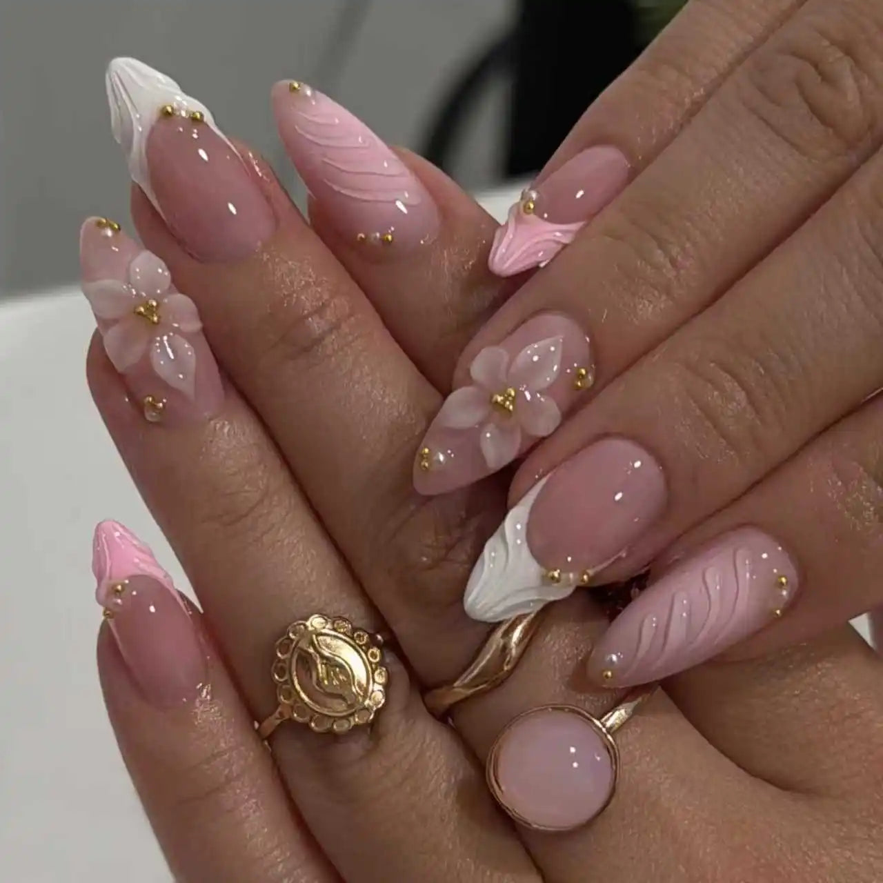 Floral Ballerina Press-On Nails