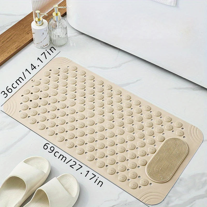 Light Blue Non-Slip PVC Bath Mat