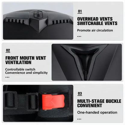 Uchoose Cross-Section Double-Lens Modular Helmet