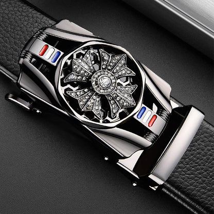 Genuine leather automatic belt